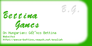 bettina gancs business card